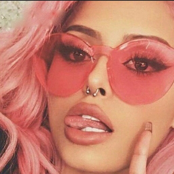 tinted pink glasses